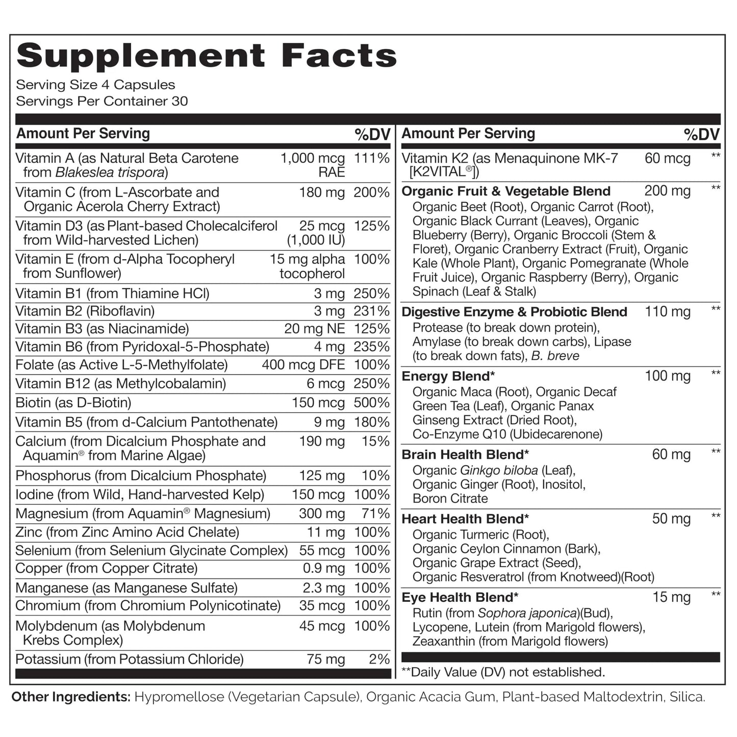 NATURELO Mens Multivitamins - Whole Food Multivitamin for Men with Vitamins, Minerals - 120 Vegetarian Capsules for Energy, Brain, Heart, Eye Health* - PrimeBioHealth - canada supplements