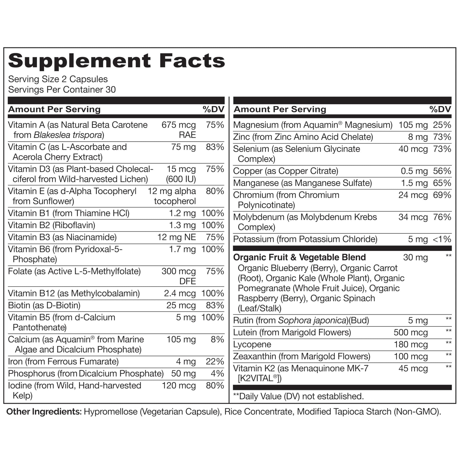NATURELO Multivitamins for Teenage Girls/Boys, 60 Capsules, Whole Food Multivitamin with Minerals, Non-GMO, Vegetarian - PrimeBioHealth - canada supplements