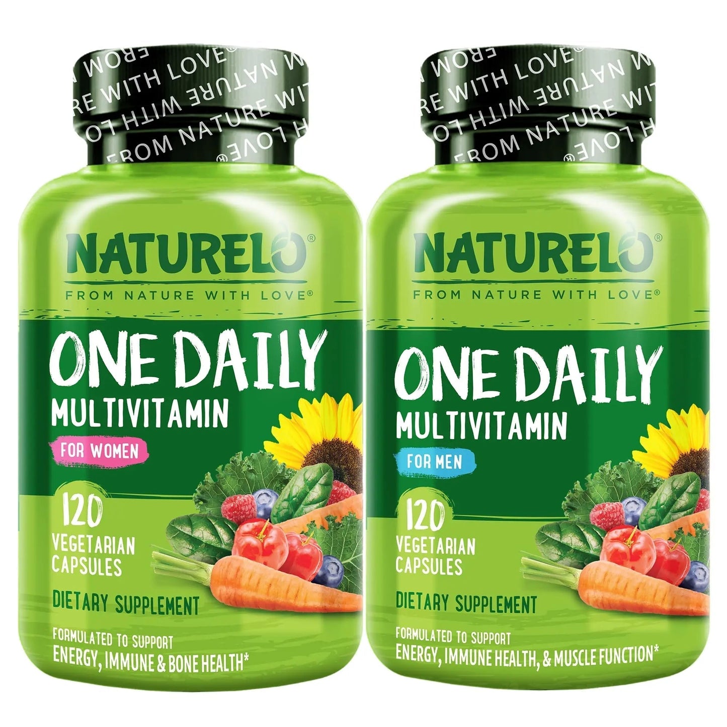 NATURELO One Daily Multivitamin for Men, 120 Vegetarian Capsules One Daily Multivitamin for Women - PrimeBioHealth - canada supplements