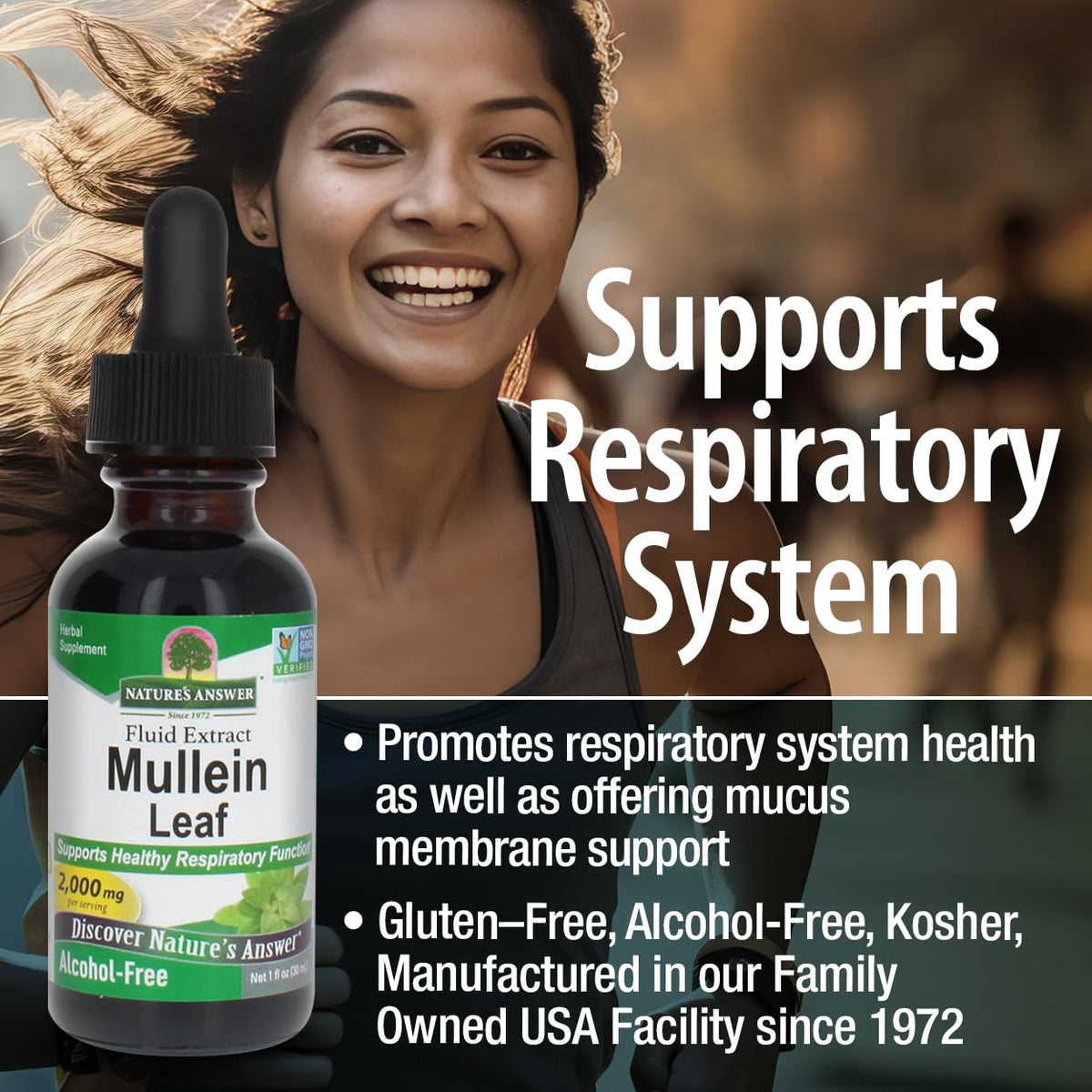 Nature's Answer Mullein Herb - Mullein Leaf Extract for Lungs - Alcohol Free, Non GMO, Made in USA - Supports Respiratory Function & Promotes Healthy Lungs - PrimeBioHealth - canada supplements