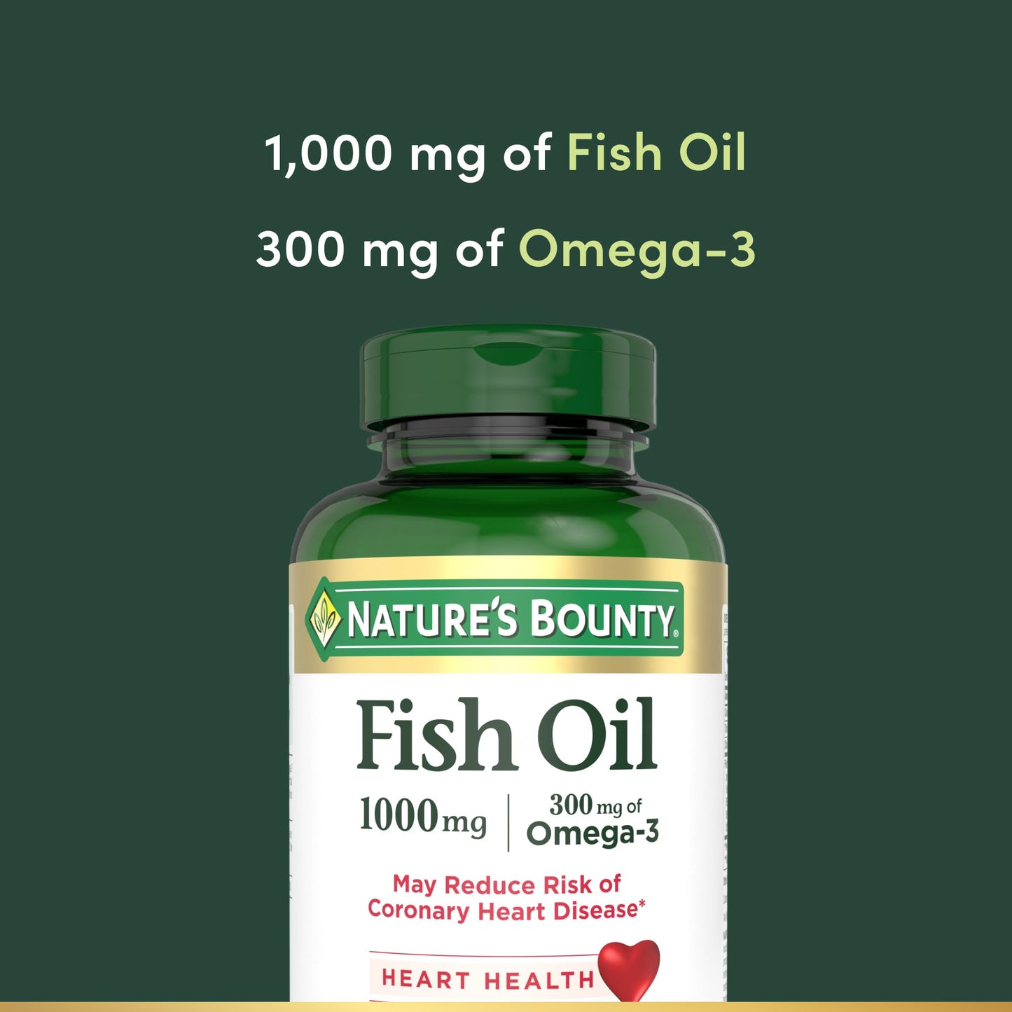 Nature’s Bounty Fish Oil, Supports Heart Health, 1000mg, Rapid Release Softgels, 145 Ct - PrimeBioHealth - canada supplements