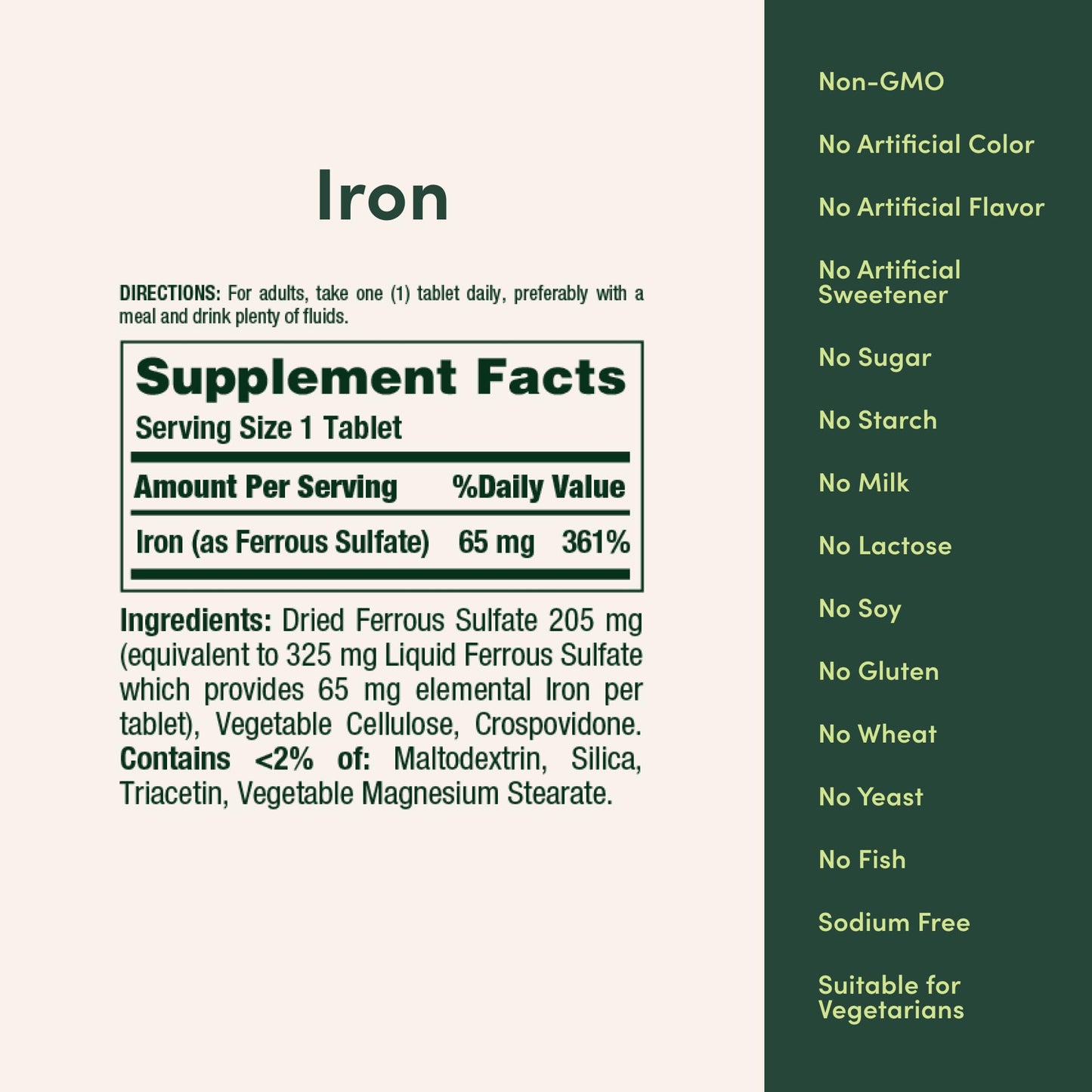 Nature’s Bounty Iron 65mg, 325 mg Ferrous Sulfate, Cellular Energy Support, Promotes Normal Red Blood Cell Production - PrimeBioHealth - canada supplements