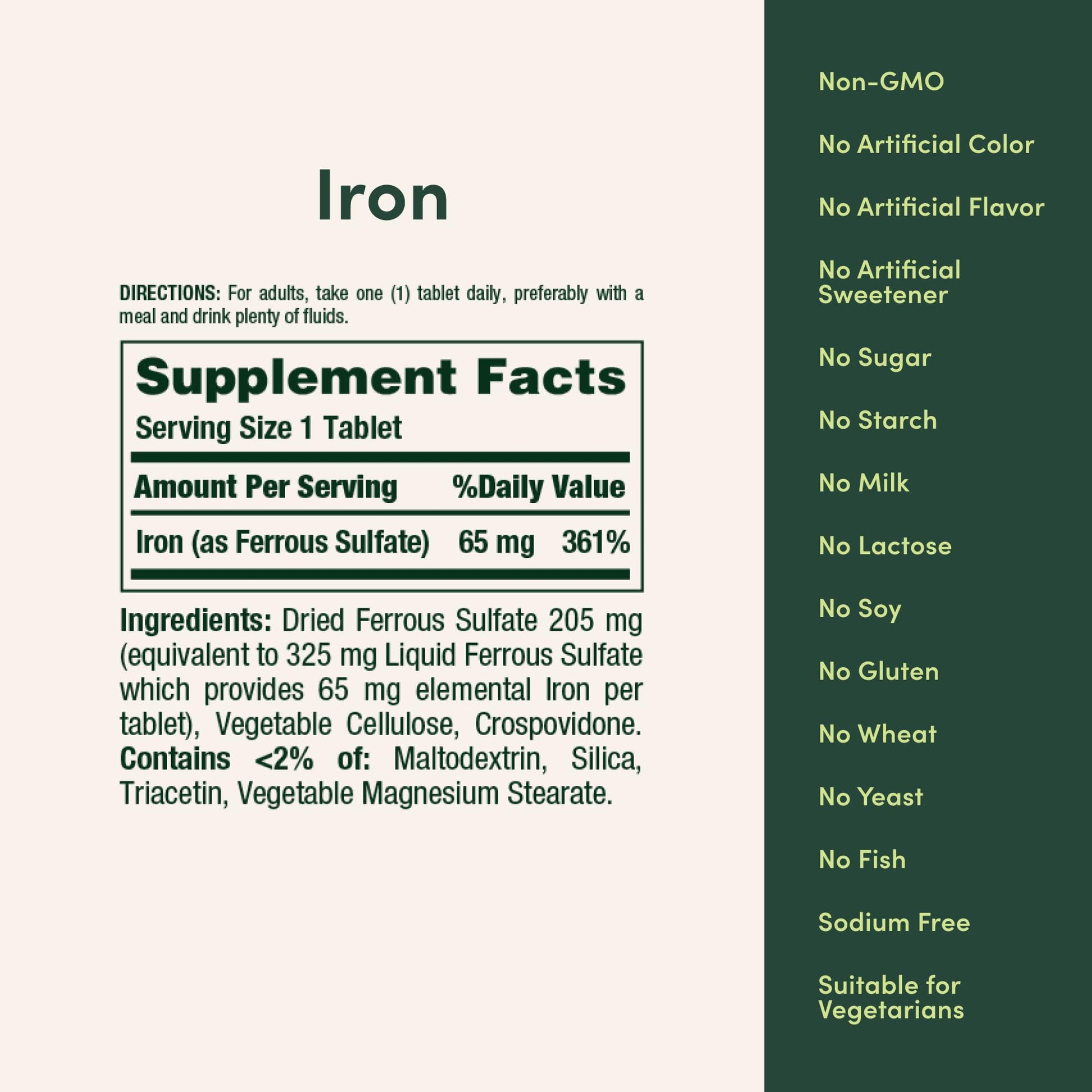 Nature’s Bounty Iron 65mg, 325 mg Ferrous Sulfate, Cellular Energy Support, Promotes Normal Red Blood Cell Production - PrimeBioHealth - canada supplements