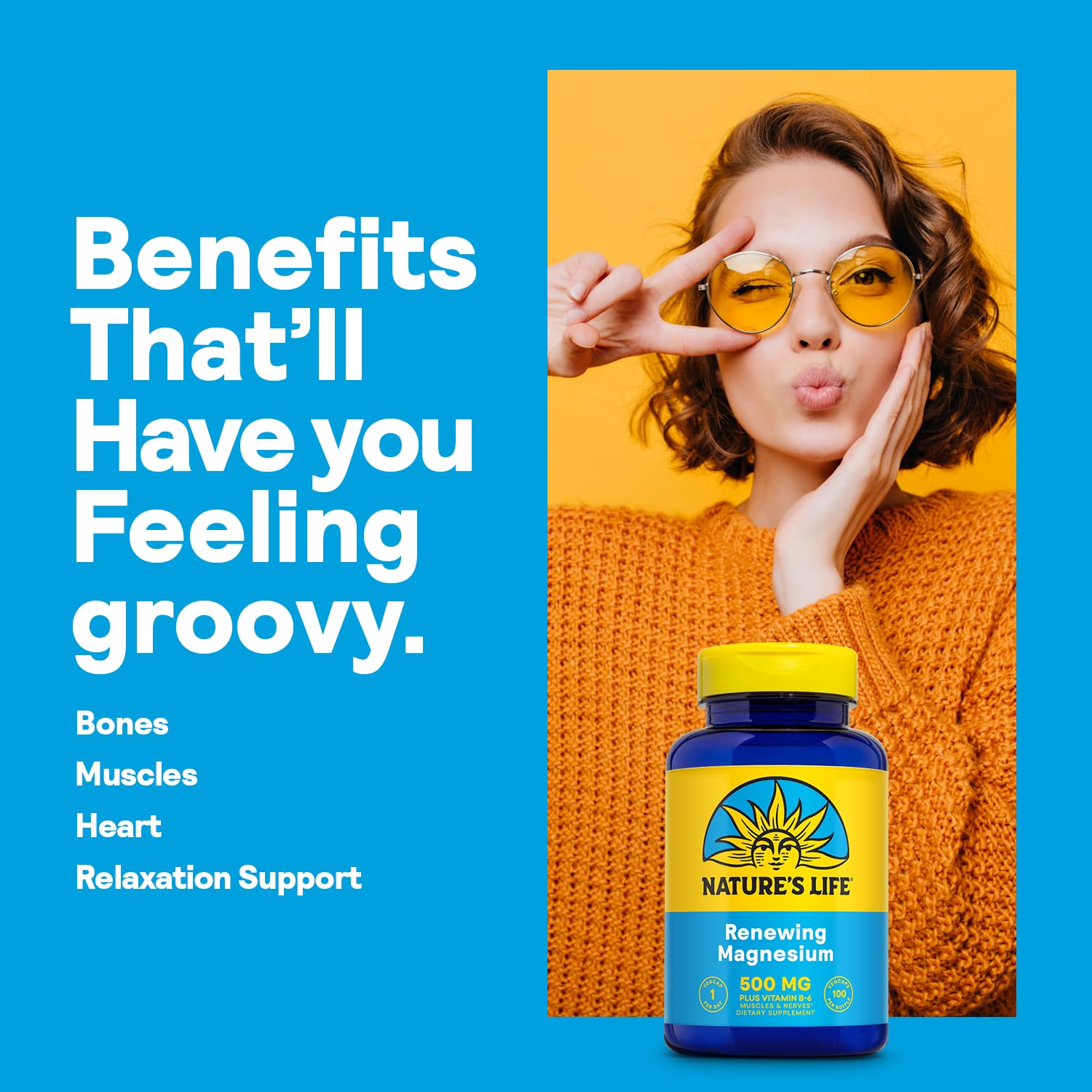 Nature’s Life Renewing Magnesium 500 mg - Magnesium Citrate, Magnesium Malate, Magnesium Oxide Plus Vitamin B-6 - Muscles and Nerves Support - Lab Verified - 275 Servings, 275 VegCaps - PrimeBioHealth - canada supplements
