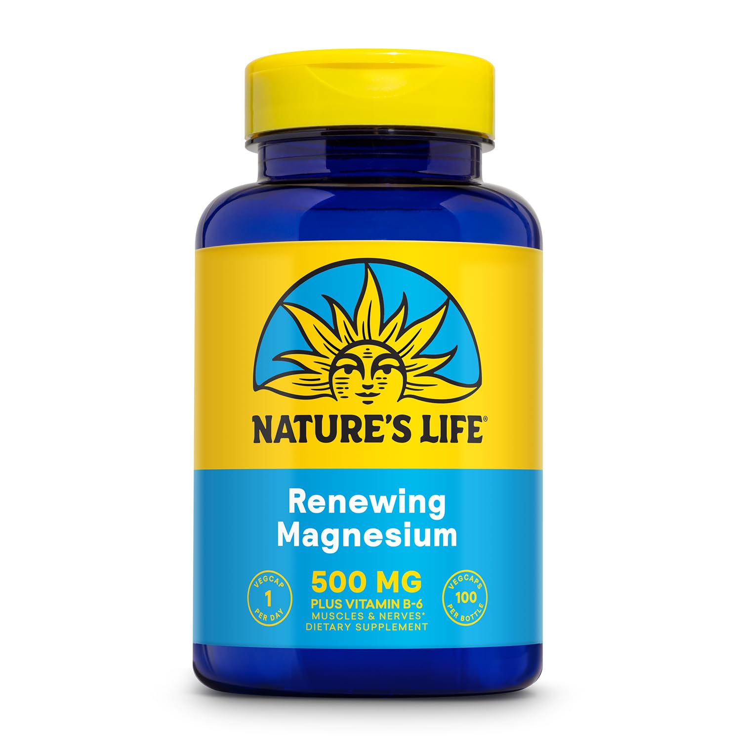 Nature’s Life Renewing Magnesium 500 mg - Magnesium Citrate, Magnesium Malate, Magnesium Oxide Plus Vitamin B-6 - Muscles and Nerves Support - Lab Verified - 275 Servings, 275 VegCaps - PrimeBioHealth - canada supplements