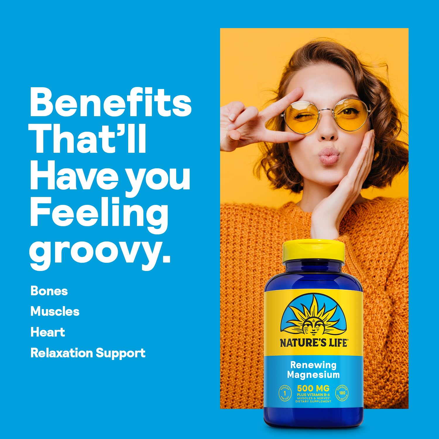 Nature’s Life Renewing Magnesium 500 mg - Magnesium Citrate, Magnesium Malate, Magnesium Oxide Plus Vitamin B-6 - Muscles and Nerves Support - Lab Verified - 275 Servings, 275 VegCaps - PrimeBioHealth - canada supplements