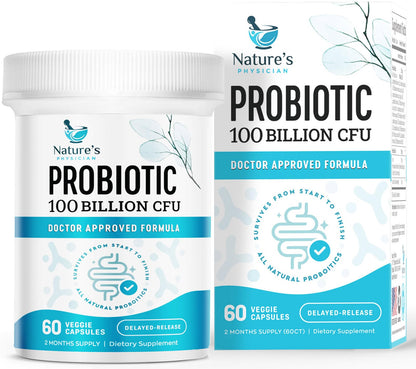 Nature's Physician Probiotics - 100 Billion CFU Per Capsule - 16 Strains + Prebiotics - Best Probiotic Supplement for Women & Men - Supports Immune, - PrimeBioHealth - canada supplements