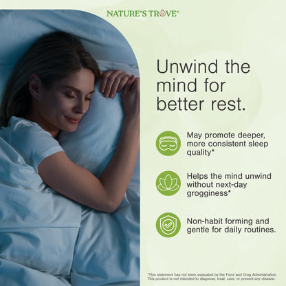 Nature's Trove L-Theanine 200mg Super Value Size - 365 Vegetarian Capsules - PrimeBioHealth - canada supplements