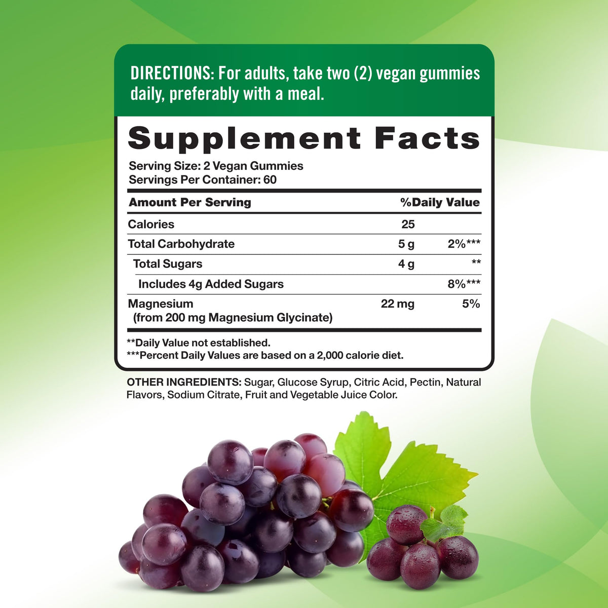 Nature's Truth Magnesium Glycinate Gummies for Adults | 200mg | 120 Count | Grape Flavor | Vegan, Non-GMO & Gluten Free Supplement - PrimeBioHealth - canada supplements