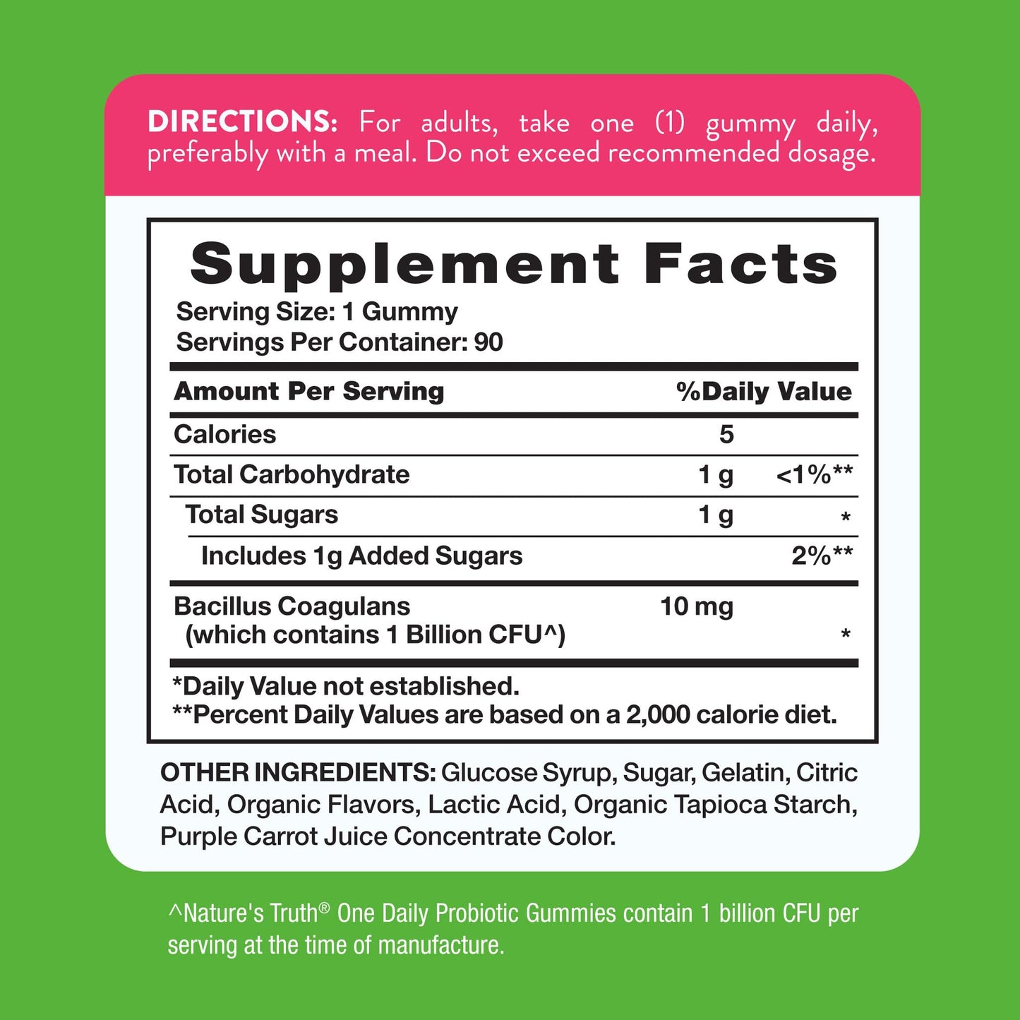 Nature's Truth Probiotic Gummies | 1 Billion CFU | 90 Count | Raspberry Lemon Flavor | Non-GMO & Gluten Free Supplement - PrimeBioHealth - canada supplements
