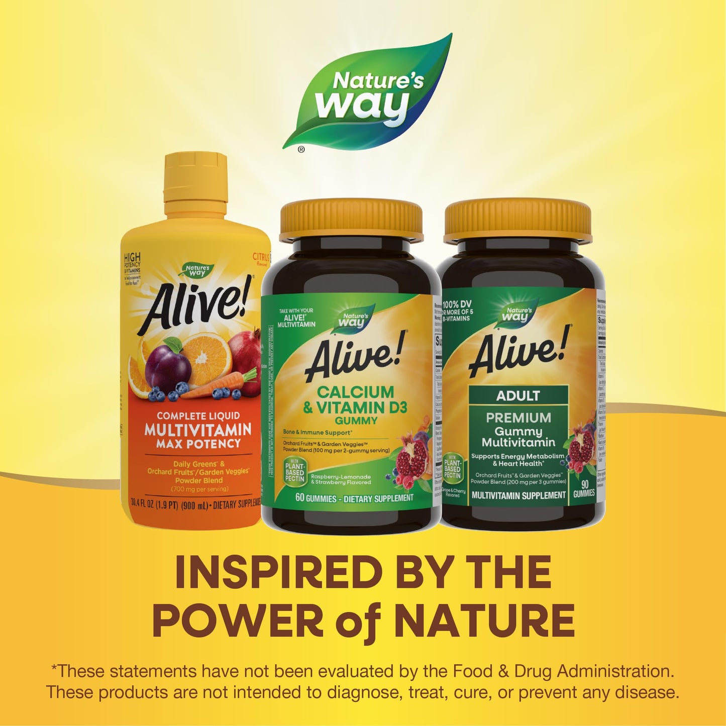 Nature’s Way Alive! Chewable Calcium Gummies with Vitamin D3, Daily Supplement Supports Healthy Bones and Teeth, and Muscle Function*, Strawberry and Raspberry - PrimeBioHealth - canada supplements