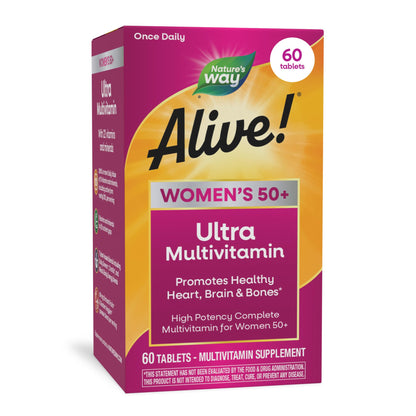 Nature’s Way Alive! Ultra Potency Multivitamin for Women 50 Plus, Complete High Potency Formula with Vitamin D3, C, E, Methylated B12, Supports, - PrimeBioHealth - canada supplements