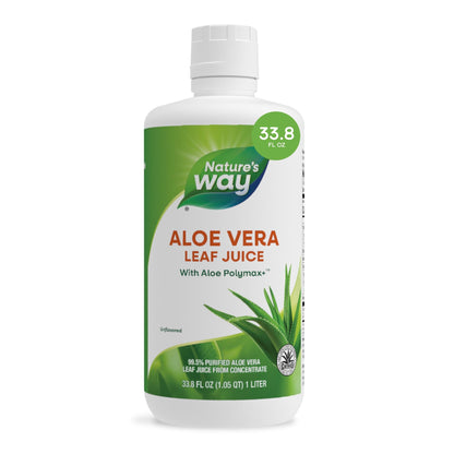 Nature’s Way Aloe Vera Leaf Juice, Flavorless Juice 99.5% Purified from Concentrate, Certified by The International Aloe Science Council, - PrimeBioHealth - canada supplements