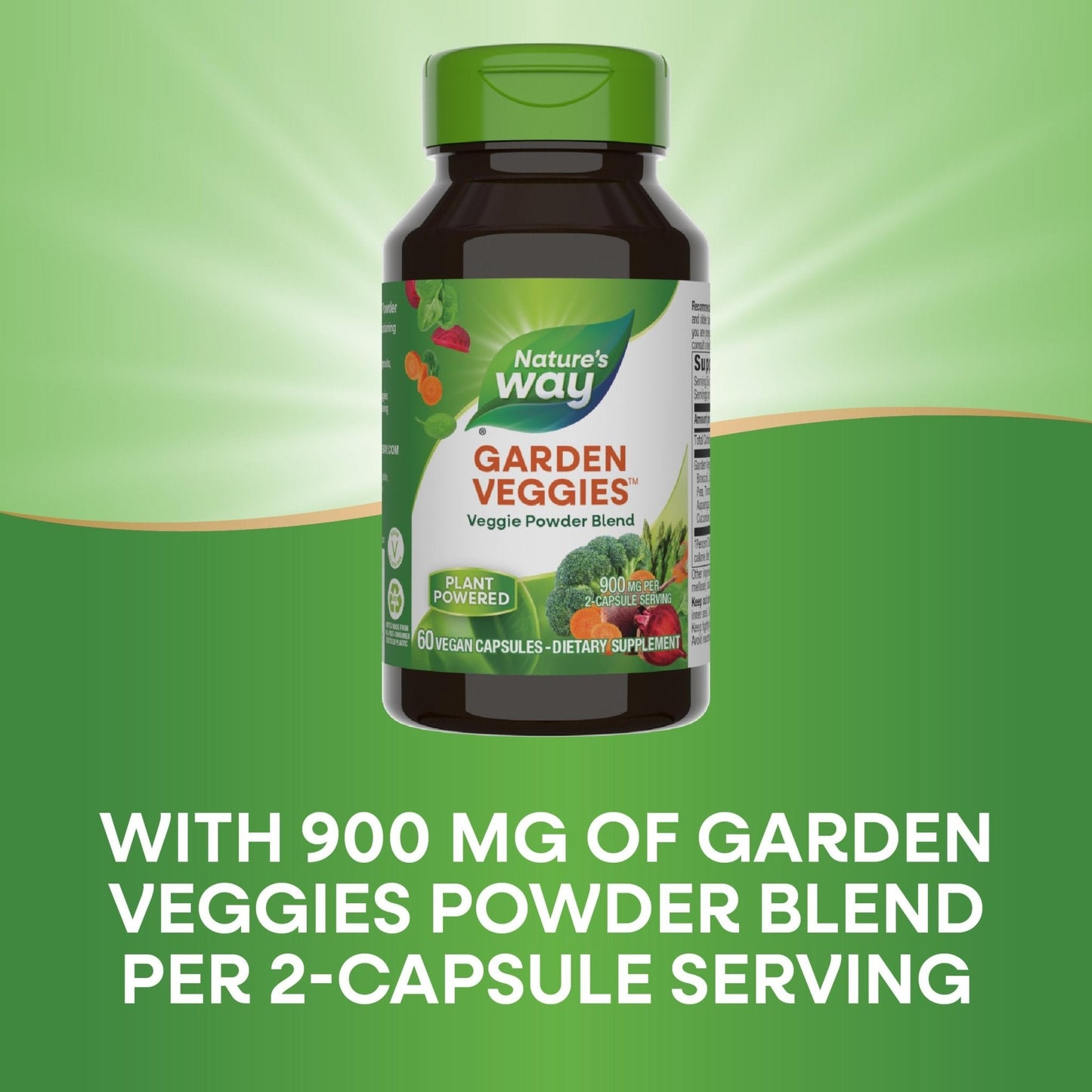 Nature’s Way Garden Veggies, Vegetable Supplement Capsules, Plant-Powered Powder Blend Made with 12 Different Vegetables, Green Superfood Veggie Blend - PrimeBioHealth - canada supplements