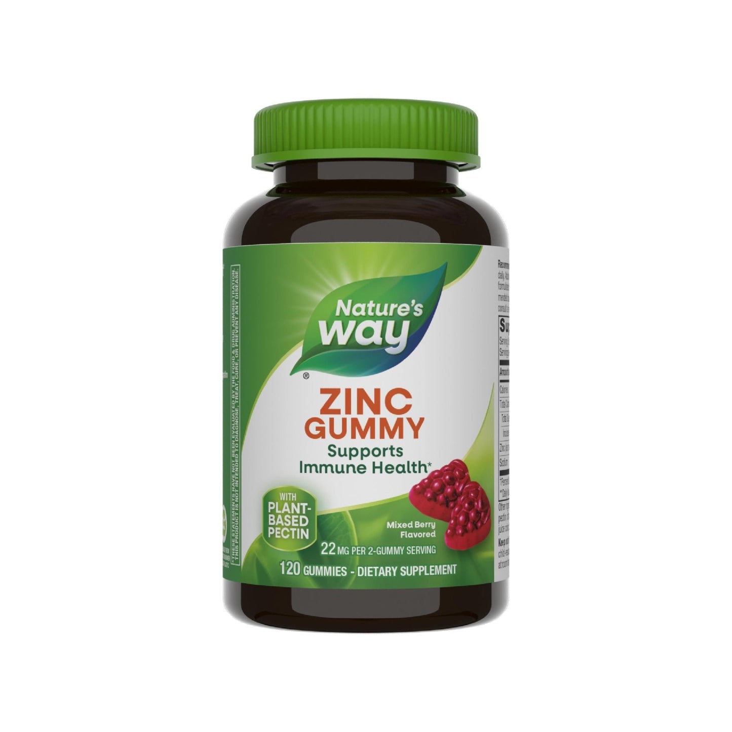 Nature's Way Zinc Gummies, Adult & Kids 9+ Immune Support Gummies*, 100% Daily Value per Serving, Mixed Berry Flavor, 120 Chews - PrimeBioHealth - canada supplements