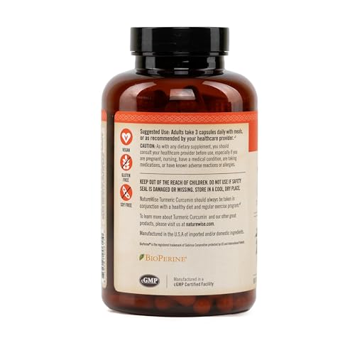 NatureWise Curcumin Turmeric 2250mg - 95% Curcuminoids & BioPerine Black Pepper Extract for Advanced Absorption - Daily Joint and Immune Health Support - PrimeBioHealth - canada supplements