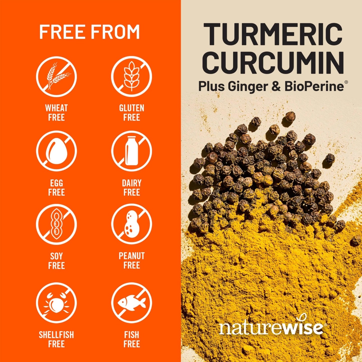 NatureWise Curcumin Turmeric 2250mg - 95% Curcuminoids & BioPerine Black Pepper Extract for Advanced Absorption - Daily Joint and Immune Health Support - PrimeBioHealth - canada supplements