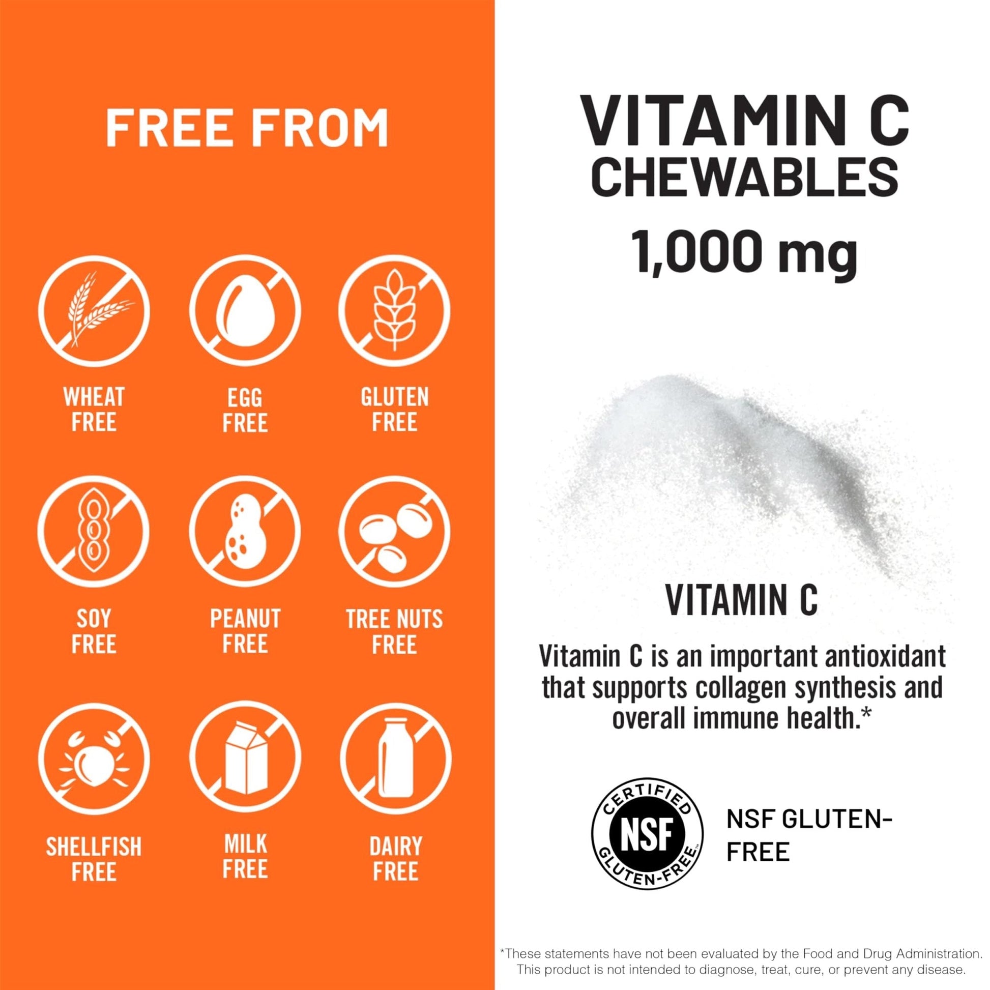 NatureWise Extra Strength Vitamin C Chewable 1000mg for Adults - Natural Orange Flavor - Immune System & Antioxidant Support - Non-GMO - PrimeBioHealth - canada supplements