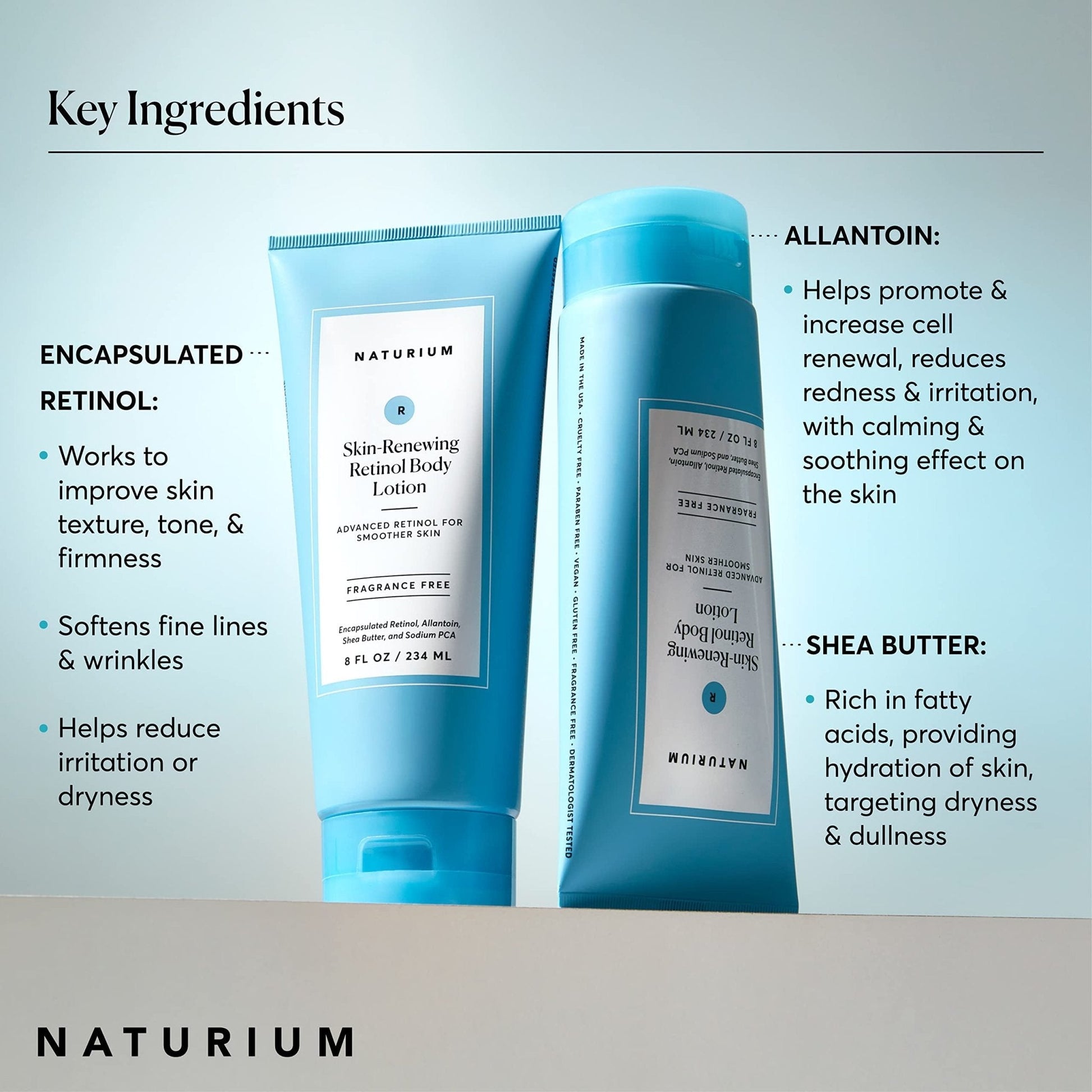 Naturium Skin-Renewing Retinol Body Lotion, Advanced Firming Anti-Aging Skin Care, with Encapsulated Retinol & Shea Butter, 8 oz - PrimeBioHealth - canada supplements