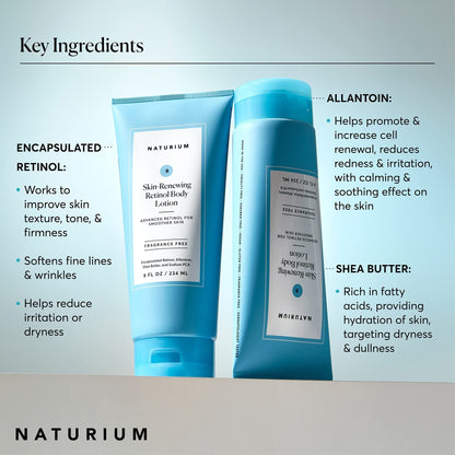 Naturium Skin-Renewing Retinol Body Lotion, Advanced Firming Anti-Aging Skin Care, with Encapsulated Retinol & Shea Butter, 8 oz - PrimeBioHealth - canada supplements
