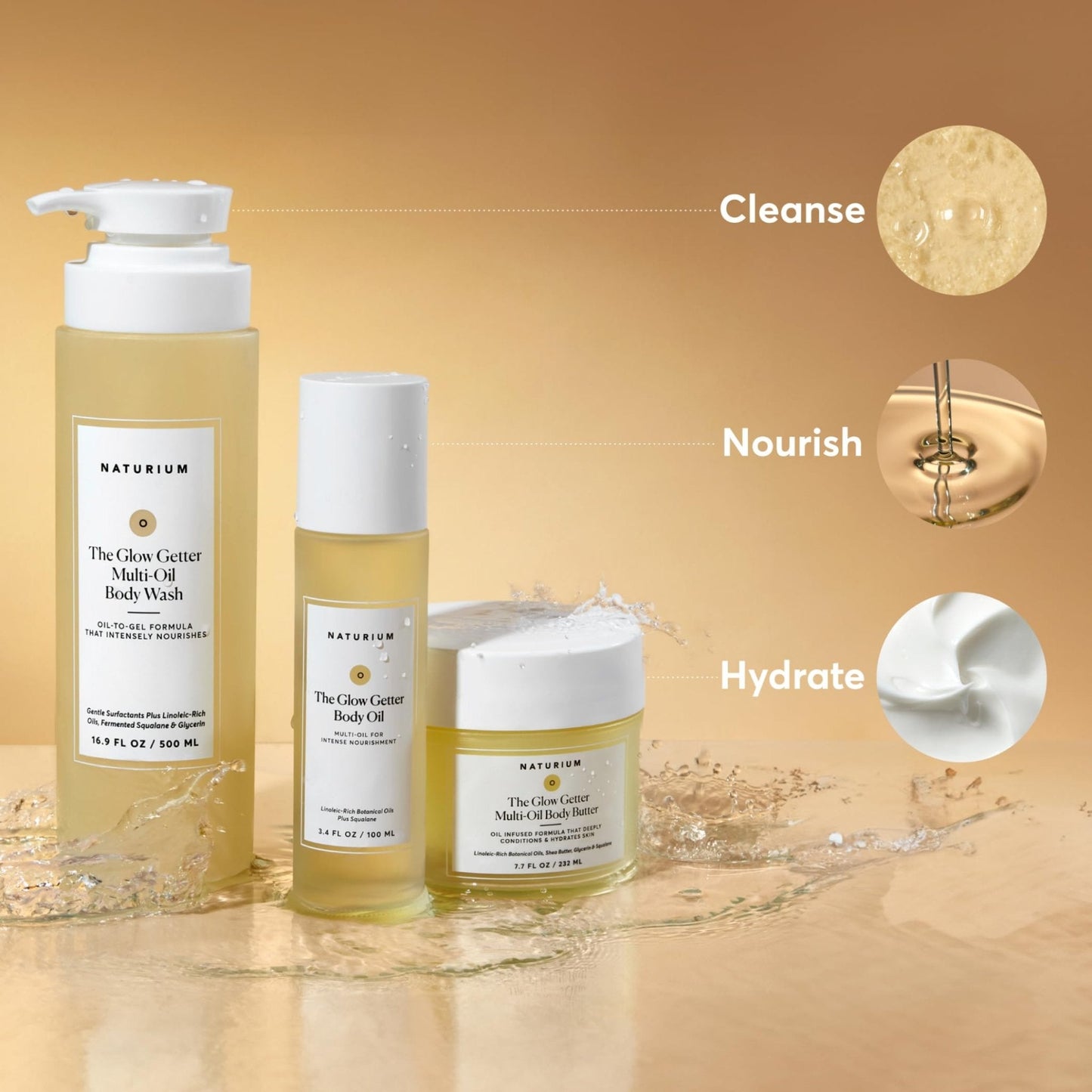 Naturium The Glow Getter Body Oil, Multi-Oil for Intense Nourishment, Hydrating & Moisturizing Formula, Vegan & Cruelty-Free, 3.4 oz - PrimeBioHealth - canada supplements