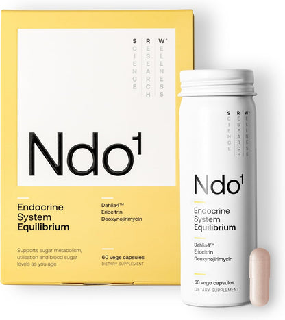 Ndo¹ Equilibrium | Blood Sugar Support Supplement | Glucose Metabolism, Hormone Balance & Healthy Aging | Breaks Down Carbohydrates Effectively | 60 Vege Capsules - PrimeBioHealth - canada supplements