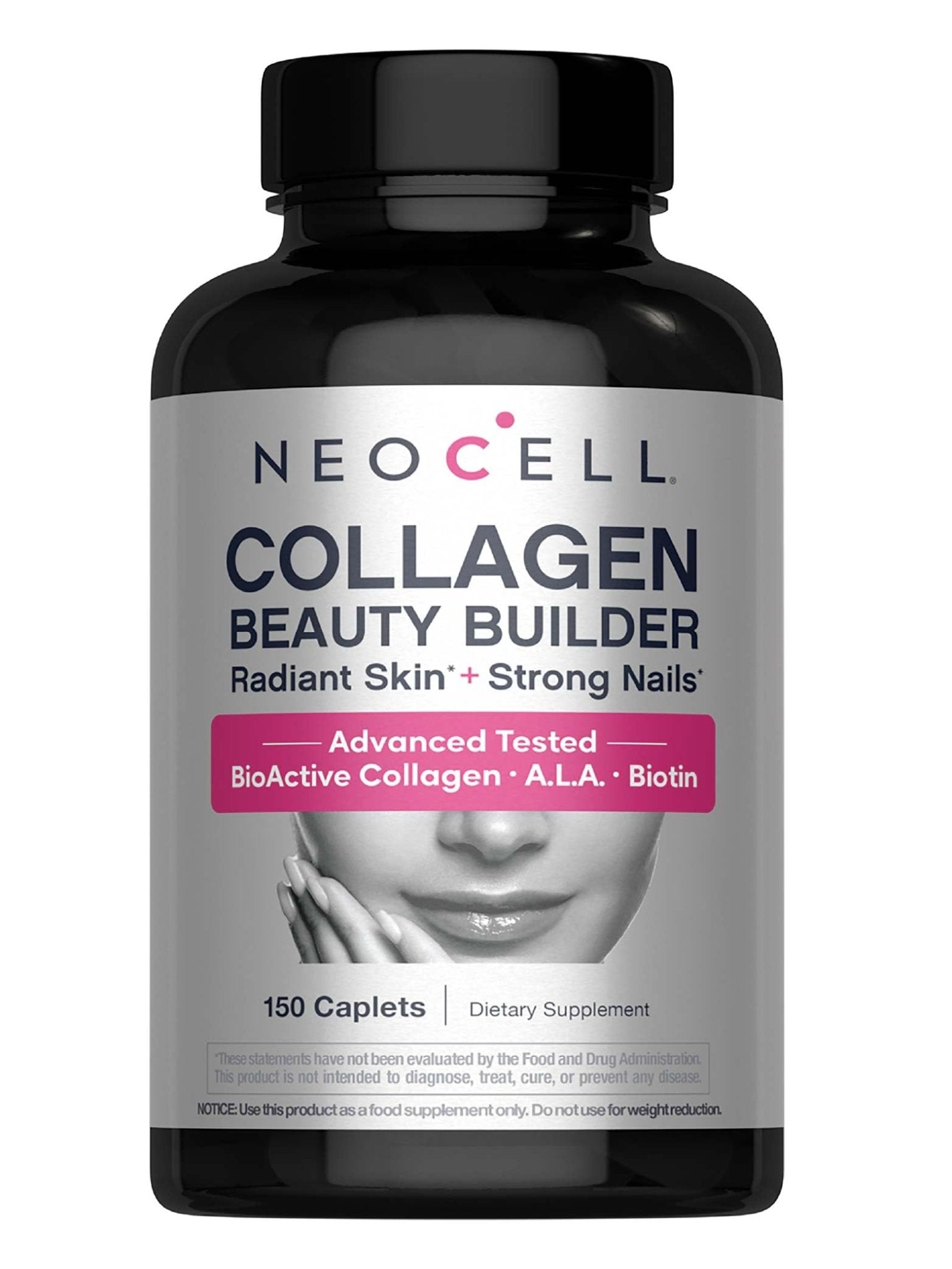 NeoCell Collagen Beauty Builder | 150 Caplets | Grass Fed BioActive Peptides | with Biotin and Hyaluronic Acid | Radiant Skin & Strong Nails Supplement - PrimeBioHealth - canada supplements