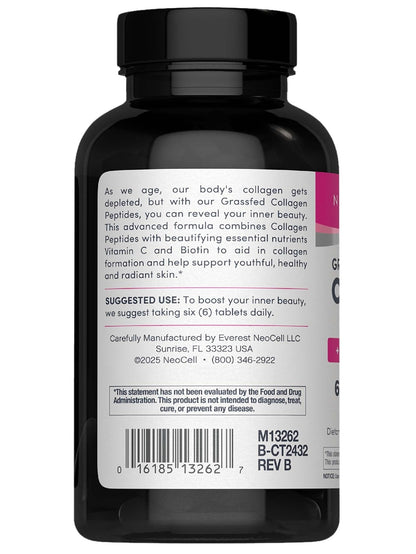 NeoCell Collagen Peptides Pills | 270 Caplets | with Vitamin C and Biotin | Grass Fed Bovine | Hair, Skin, & Nails | for Women and Men - PrimeBioHealth - canada supplements