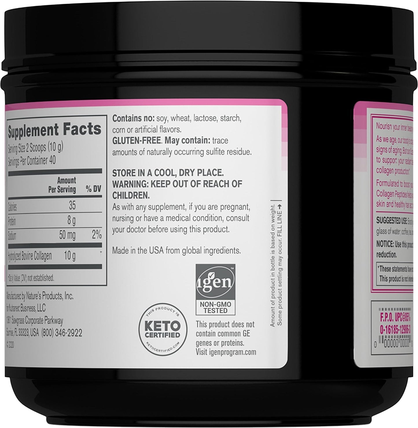 NeoCell Grassfed Collagen Peptides Powder | 14 oz | Unflavored | for Women and Men | Hair, Skin, & Nails - PrimeBioHealth - canada supplements
