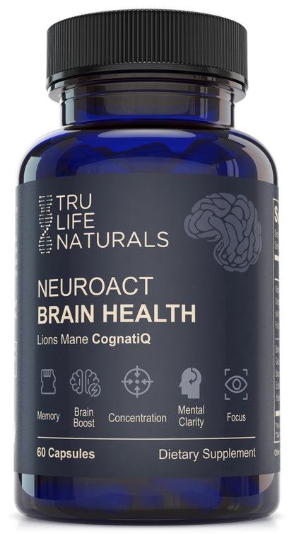 NEUROACT Brain Health Memory, Focus, Concentration, Mental Clarity with CognatiQ, Vitamin B3 & B6 | Manage Stress & Elevate Mood | Holistic Brain Health Formula, Sustained Energy & Well Being - PrimeBioHealth - canada supplements