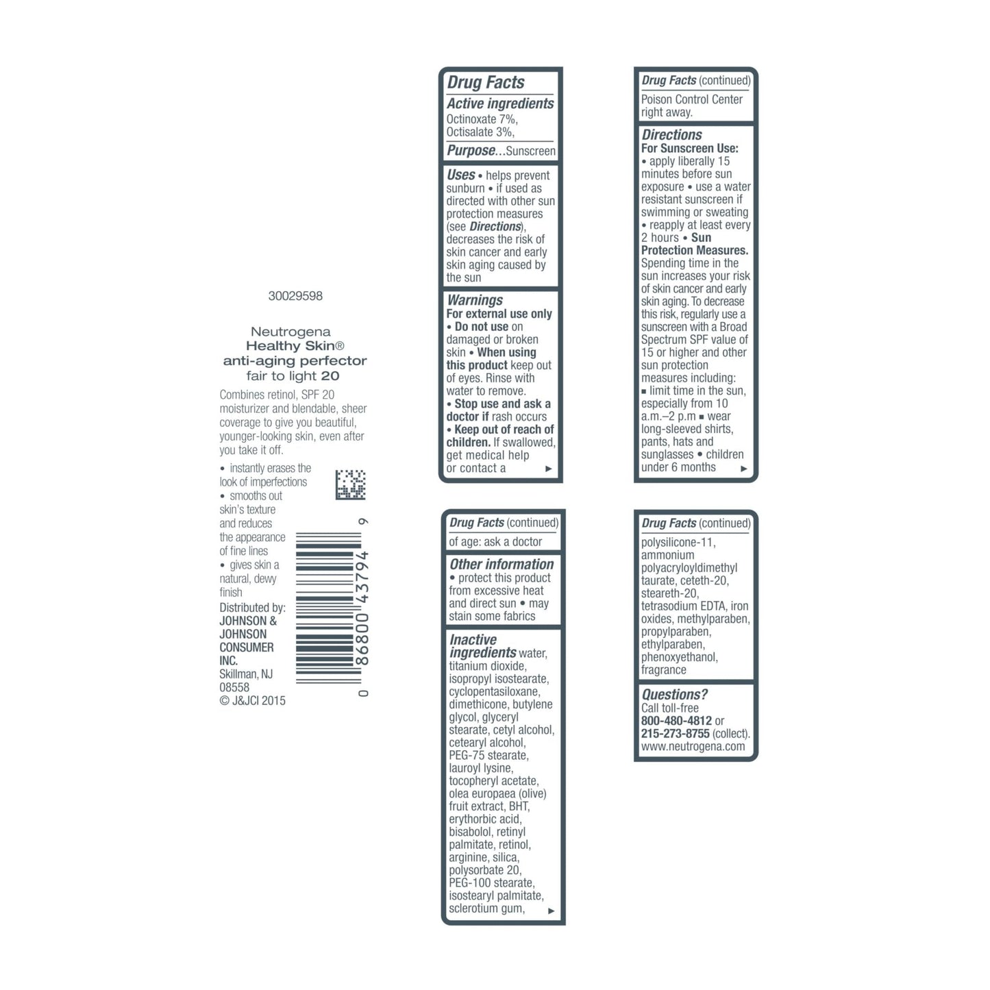 Neutrogena Retinol Treatment and Tinted Facial Moisturizer, Healthy Skin Anti-Aging Perfector with Broad Spectrum SPF 20 Sunscreen - PrimeBioHealth - canada supplements