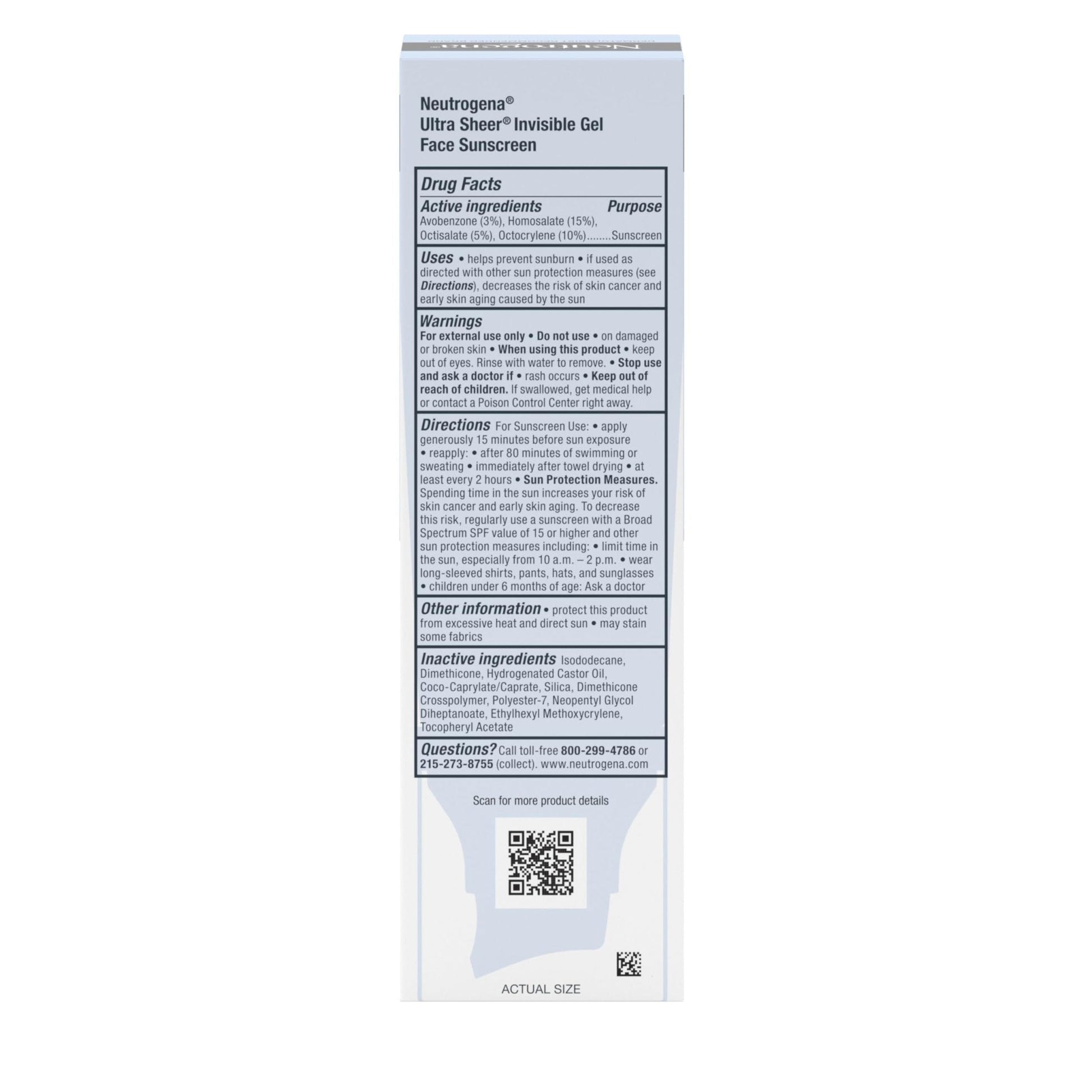 Neutrogena Ultra Sheer Invisible Gel Face Sunscreen SPF 40, Facial Sunscreen & Moisturizer - PrimeBioHealth - canada supplements