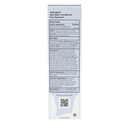 Neutrogena Ultra Sheer Invisible Gel Face Sunscreen SPF 40, Facial Sunscreen & Moisturizer - PrimeBioHealth - canada supplements