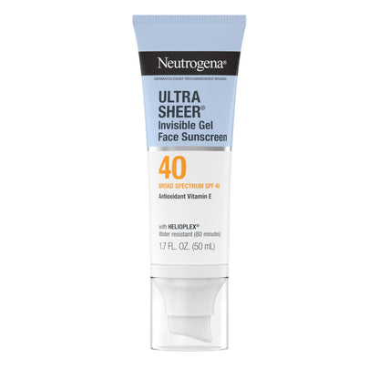 Neutrogena Ultra Sheer Invisible Gel Face Sunscreen SPF 40, Facial Sunscreen & Moisturizer - PrimeBioHealth - canada supplements