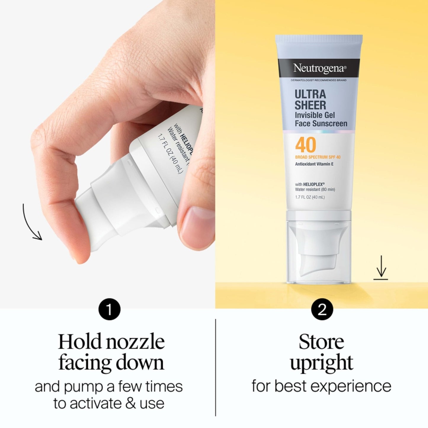 Neutrogena Ultra Sheer Invisible Gel Face Sunscreen SPF 40, Facial Sunscreen & Moisturizer - PrimeBioHealth - canada supplements