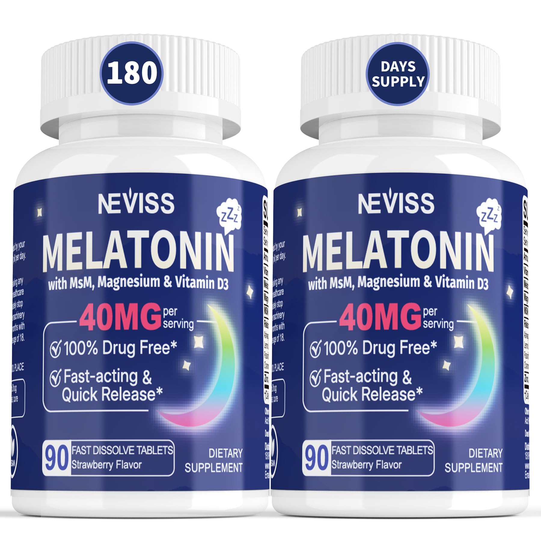 NEVISS Melatonin 50 mg for Adults - Extra Strength 9-in-1 Fast Dissolve Sublingual - High Dose with Magnesium Glycinate, Vitamin D3, Ashwagandha, Lemon Balm, Chamomile, Sugar Free,Vegan 120 Tablets - PrimeBioHealth - canada supplements