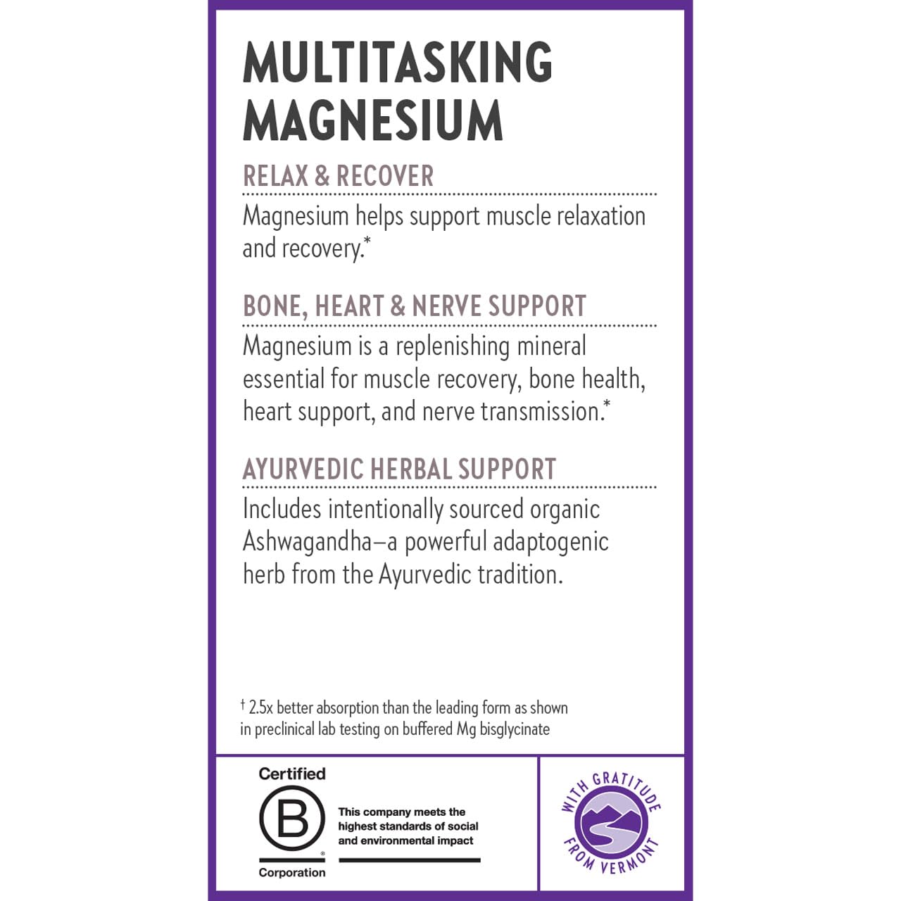 New Chapter Magnesium + Ashwagandha Supplement, 325 mg with Magnesium Glycinate for Muscle Relaxation & Recovery, Heart, Nerve & Bone Health, 2.5X Absorption - PrimeBioHealth - canada supplements