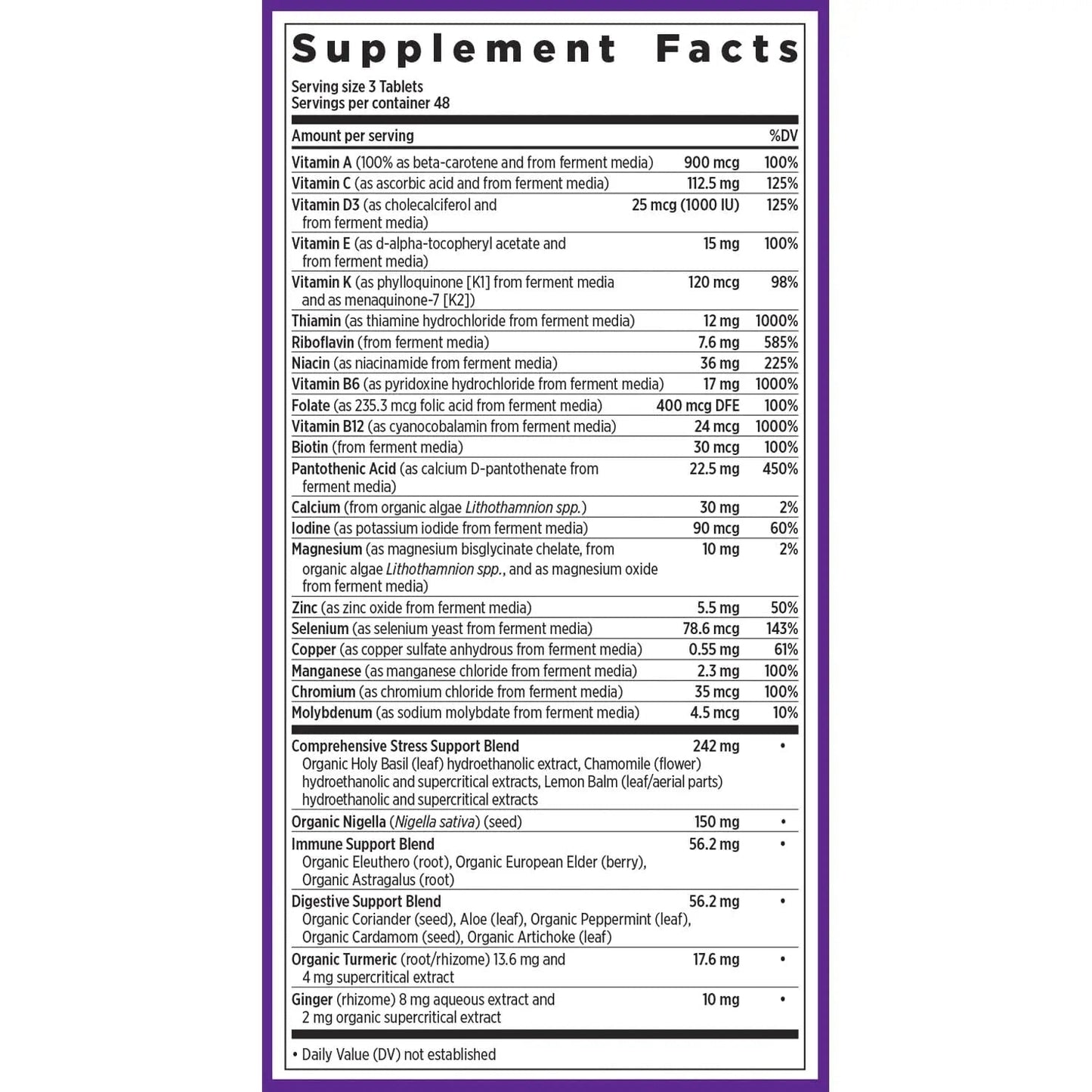 New Chapter Perfect Calm - Daily Multivitamin for Stress & Mood Support with B Vitamins + Holy Basil + Lemon Balm - PrimeBioHealth - canada supplements