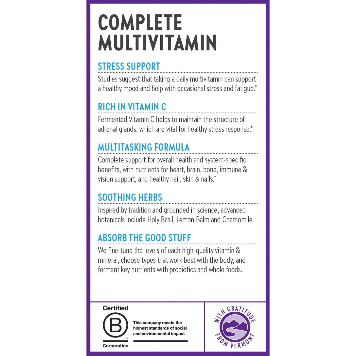 New Chapter Perfect Calm - Daily Multivitamin for Stress & Mood Support with B Vitamins + Holy Basil + Lemon Balm - PrimeBioHealth - canada supplements