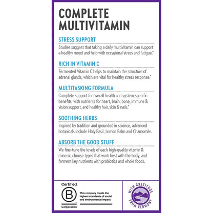 New Chapter Perfect Calm - Daily Multivitamin for Stress & Mood Support with B Vitamins + Holy Basil + Lemon Balm - PrimeBioHealth - canada supplements