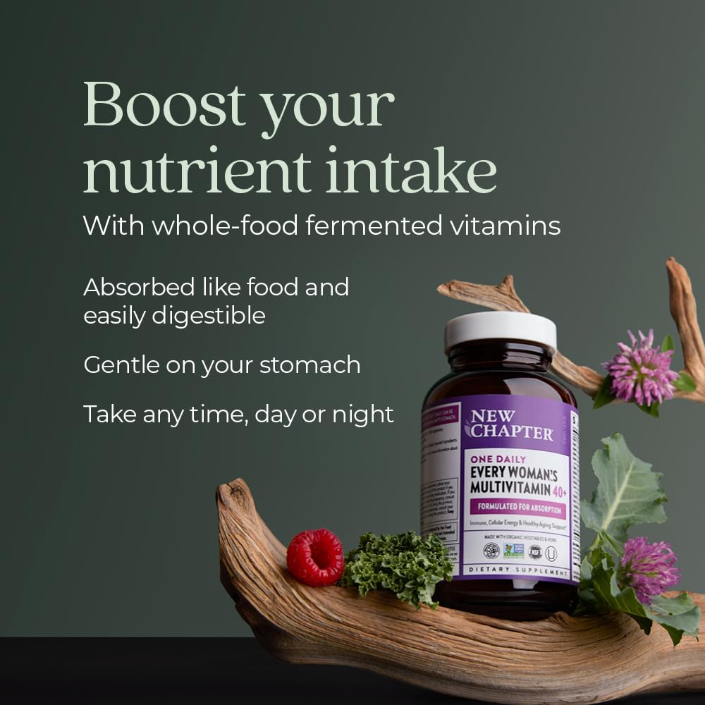 New Chapter Women’s Multivitamin 40+, extra B6 & B12, Biotin for Hair Growth, D3, Vit C, Zinc for Immune & Stress Support, Gentle on an Empty Stomach - PrimeBioHealth - canada supplements