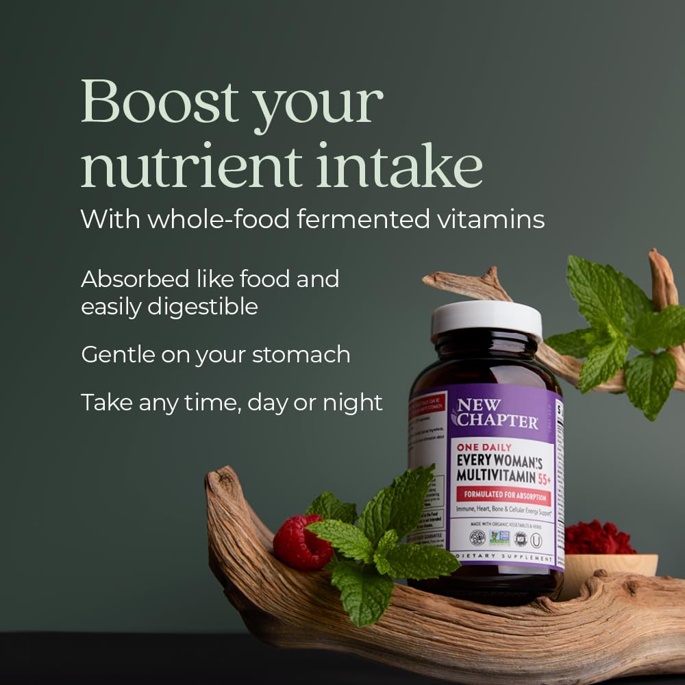 New Chapter Women’s Multivitamin 55+, Astaxanthin, B6, B12, D3, Vitamin C & Zinc, Immune, Heart, Cellular Energy, and Bone Support, Gentle on The Stomach - PrimeBioHealth - canada supplements