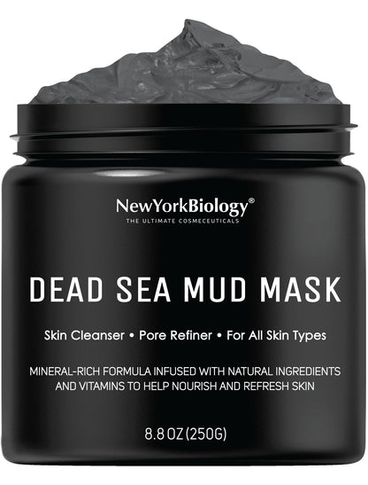 New York Biology Dead Sea Mud Mask for Face and Body | Spa Quality Pore Refiner for Oily Skin | Natural Skincare for Women & Men - PrimeBioHealth - canada supplements