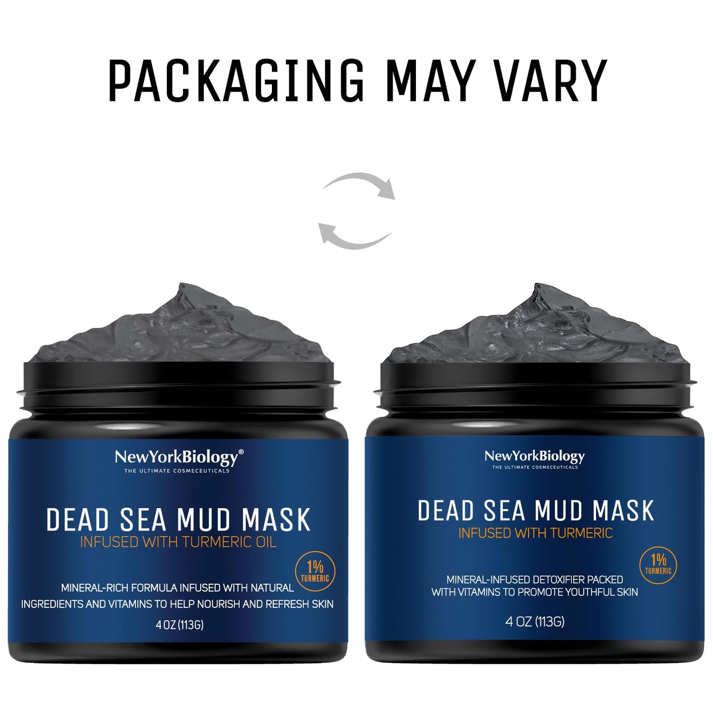 New York Biology Dead Sea Mud Mask for Face and Body | with Turmeric Oil | Spa Quality Pore Refiner for Oily Skin | Natural Skincare for Women & Men - PrimeBioHealth - canada supplements