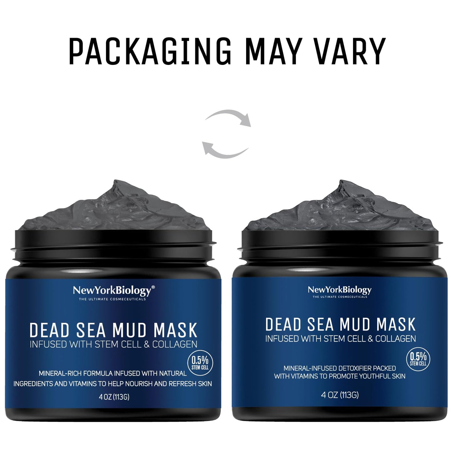 New York Biology Dead Sea Mud Mask for Face, Body | with Stem Cell and Collagen | Spa Quality Pore Refiner for Oily Skin - PrimeBioHealth - canada supplements