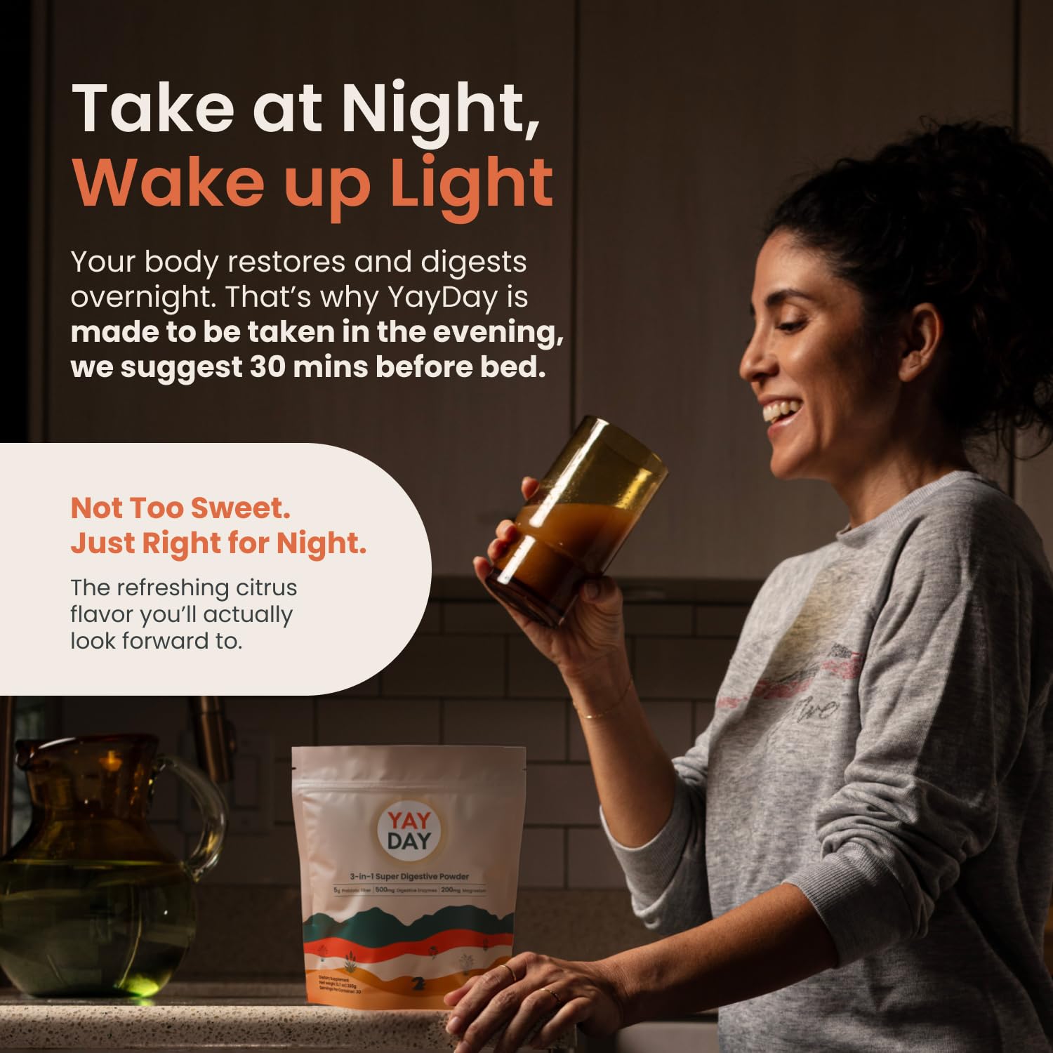 Nighttime Prebiotic Fiber Powder with Digestive Enzymes & Magnesium Glycinate for Sleep, On-The-Go Travel 7 Pack | Gut Health Supplement for Women & Men - Bloating Relief Soluble and Insoluble Fiber - PrimeBioHealth - canada supplements