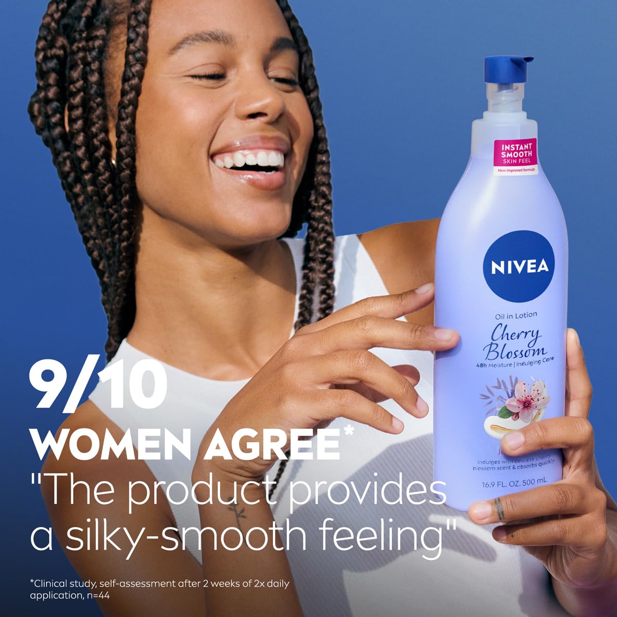 NIVEA Oil Infused Cherry Blossom and Jojoba Oil Body Lotion for Women, Fast-Absorbing and Non-Greasy Cherry Blossom Scented - PrimeBioHealth - canada supplements