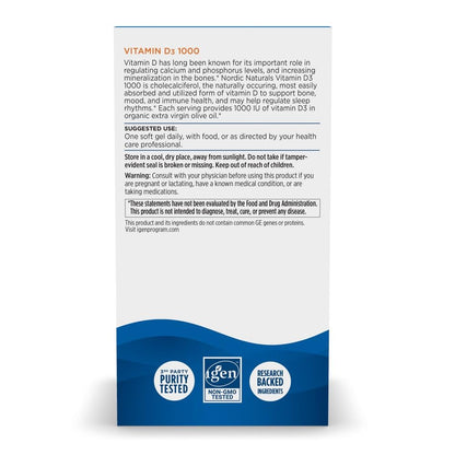 Nordic Naturals Vitamin D3 1000, Orange - 120 Mini Soft Gels - 1000 IU Vitamin D3 - Supports Healthy Bones - PrimeBioHealth - canada supplements