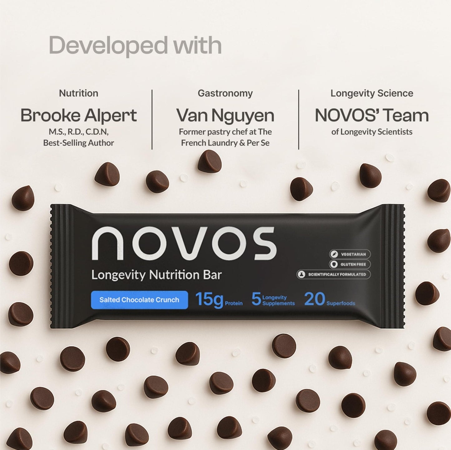 Novos Longevity Protein Bar | 15g Protein, 20 Superfoods, 5 Longevity Ingredients for Men & Women | Supports Skin, Mind & Mood | Mixed Berry Crunch (12-Pack) - PrimeBioHealth - canada supplements