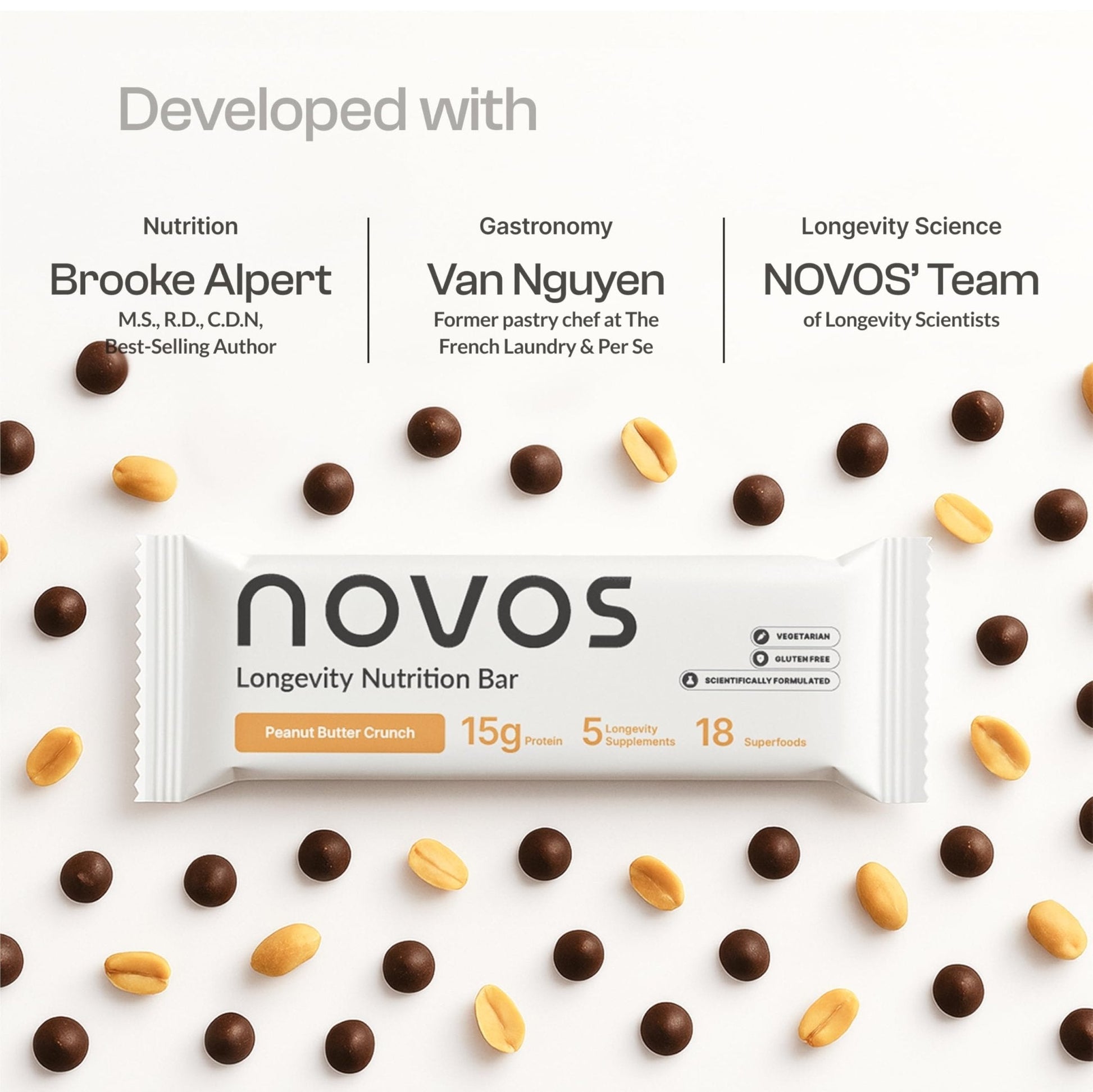 Novos Longevity Protein Bar | 15g Protein, 20 Superfoods, 5 Longevity Ingredients for Men & Women | Supports Skin, Mind & Mood | Mixed Berry Crunch (12-Pack) - PrimeBioHealth - canada supplements